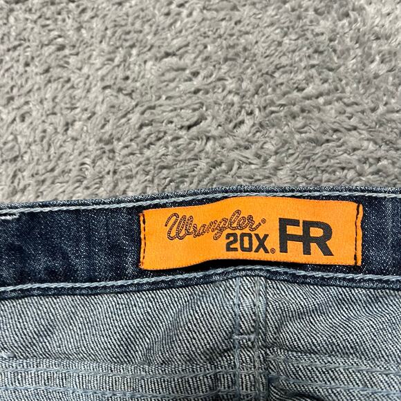 Wrangler FR 20X Bootcut Jeans Mens 34 x34 Flame Resistant Blue Denim - Picture 5 of 10